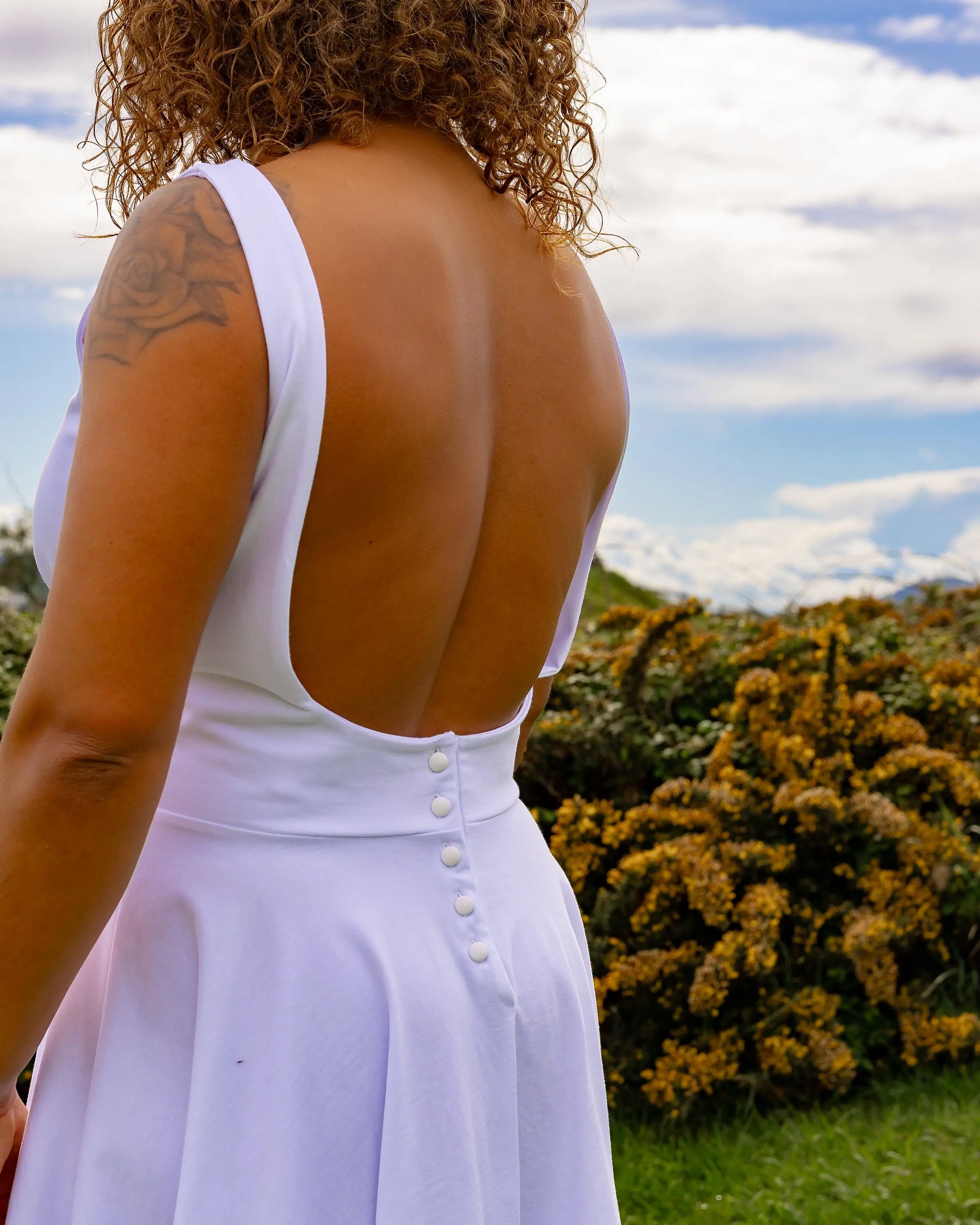 Robe Mikaela - dos nu - Koketa Créations